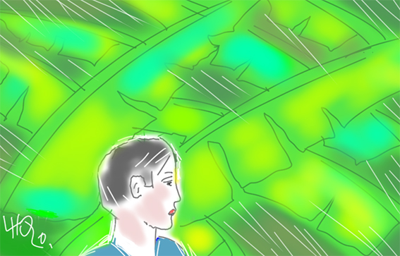 Lá chuối vẫy tay